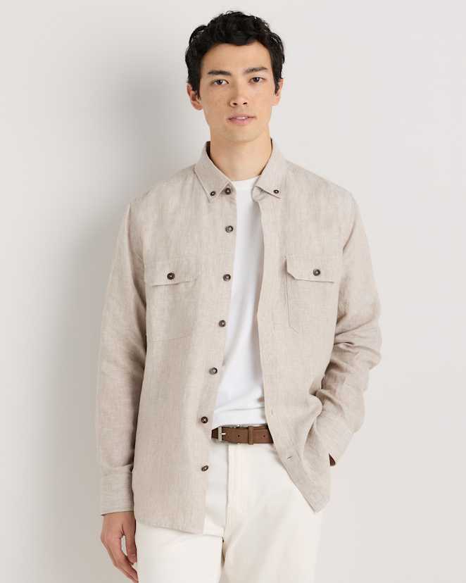 Flax 100% European Linen Utility Shirt