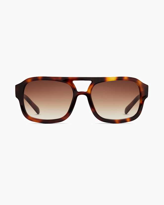 Ginger Tortoise with Brown Gradient lens Berlin Polarized Acetate Sunglasses