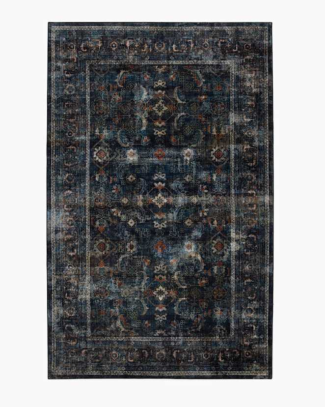 Navy Scott Washable Rug