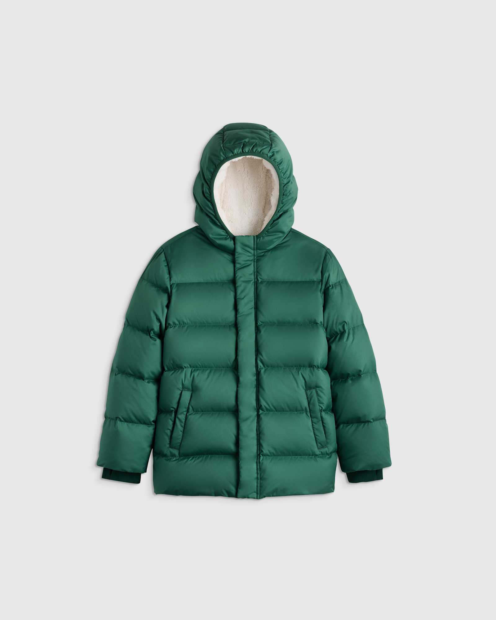 dark-green Heavyweight Down Puffer Coat