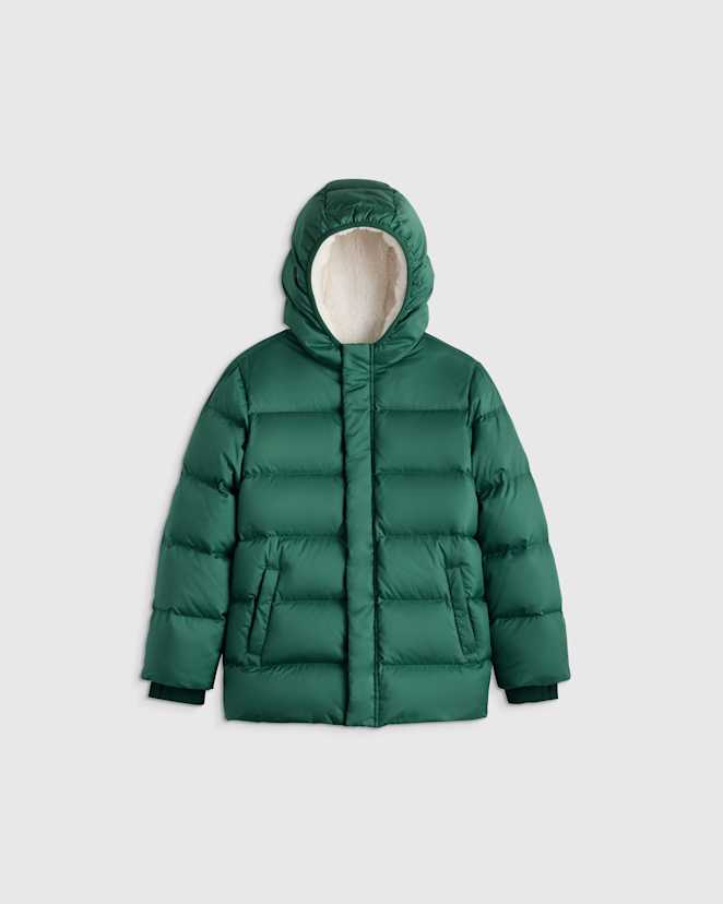 Dark Green Heavyweight Down Puffer Coat
