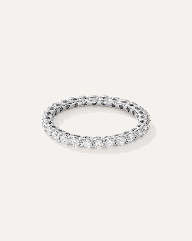 Platinum Lab Grown Diamond Round Eternity Band