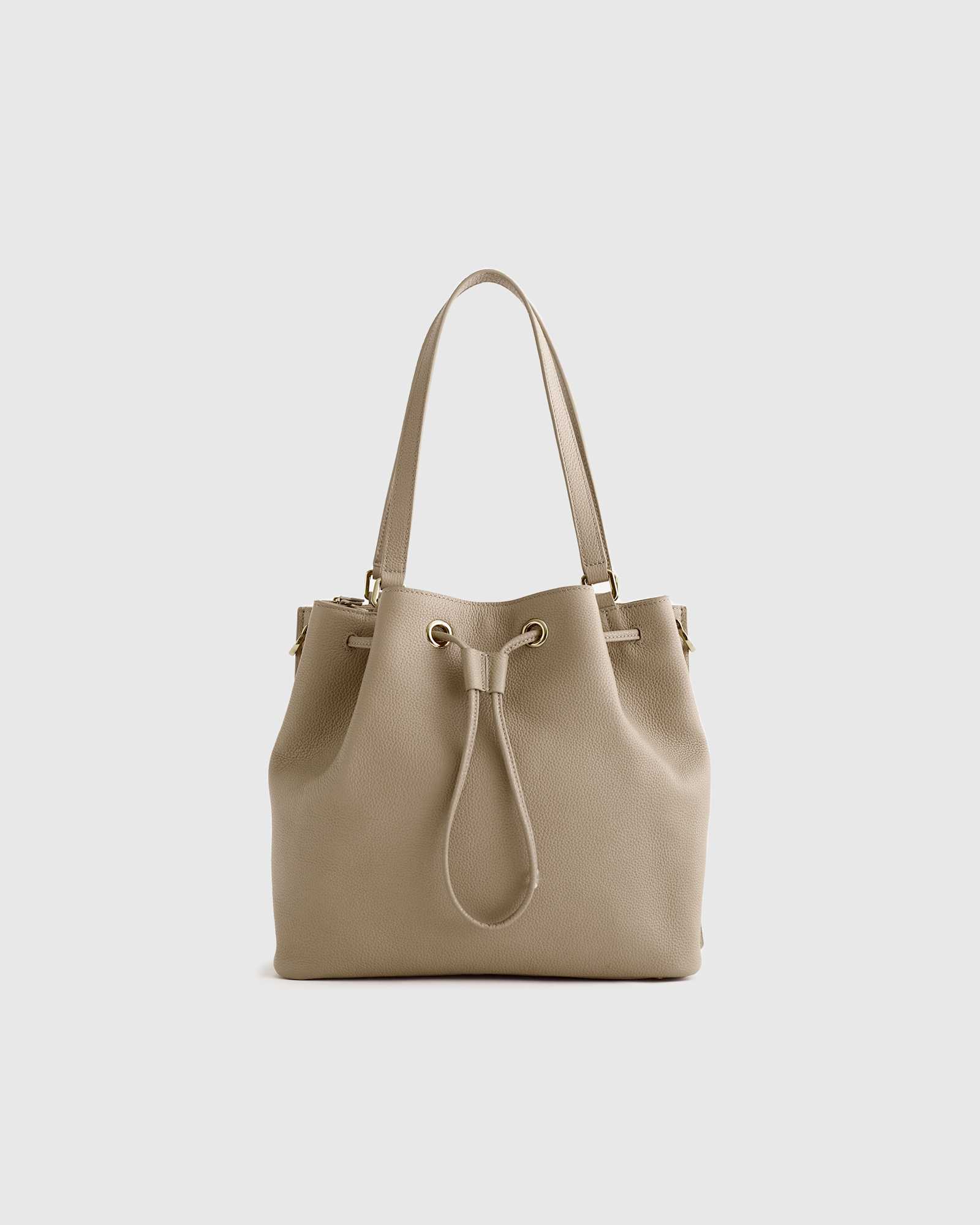 Women-s Italian Leather Drawstring Tote TPE 178447