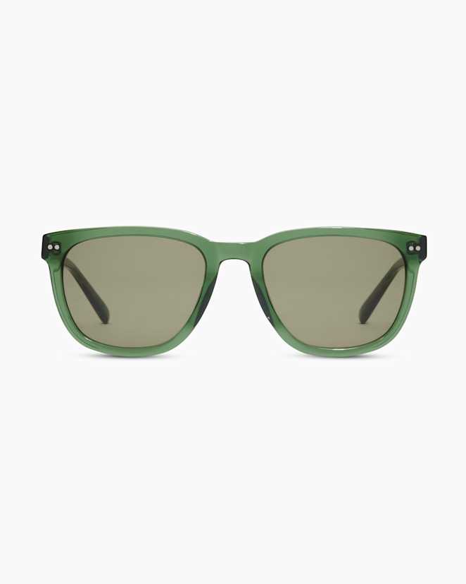 Clear Sage with Green lens Athens Polarized Acetate Sunglasses