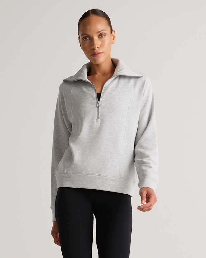 Heather Grey SuperSoft Fleece Half Zip