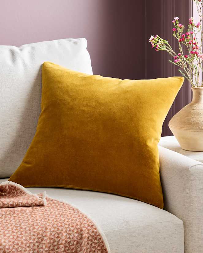 Marigold Classic Cotton Velvet Pillow Cover