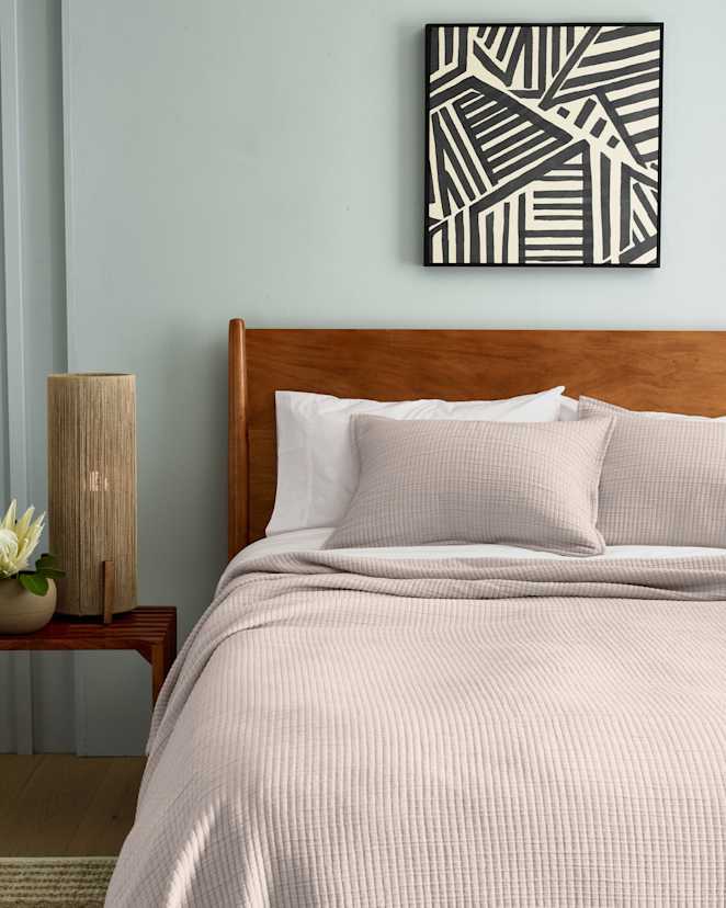 Sand Organic Ribbed Cotton Shams