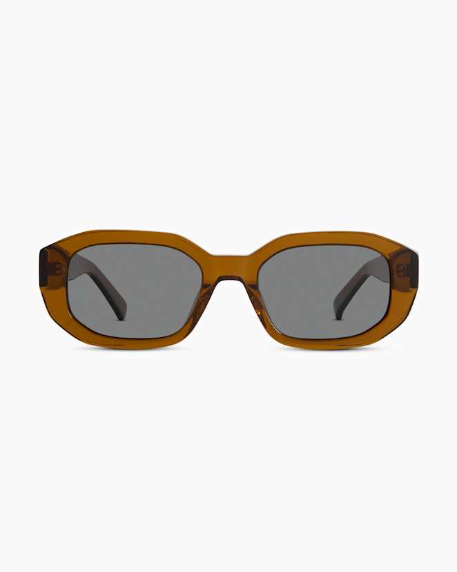 Clear Spice with Grey lens Barbados Polarized Acetate Sunglasses
