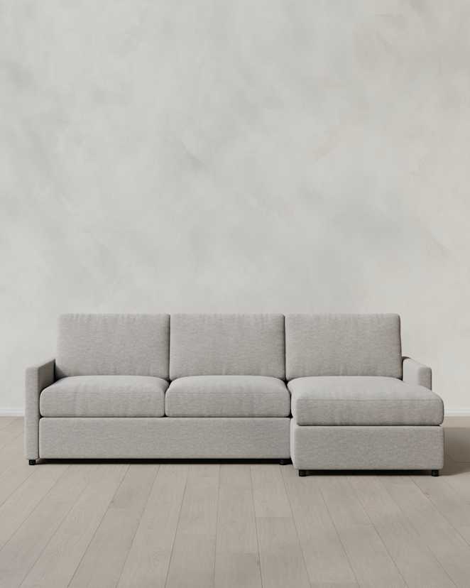 Fog Brennan Chaise Sectional in Performance Basketweave