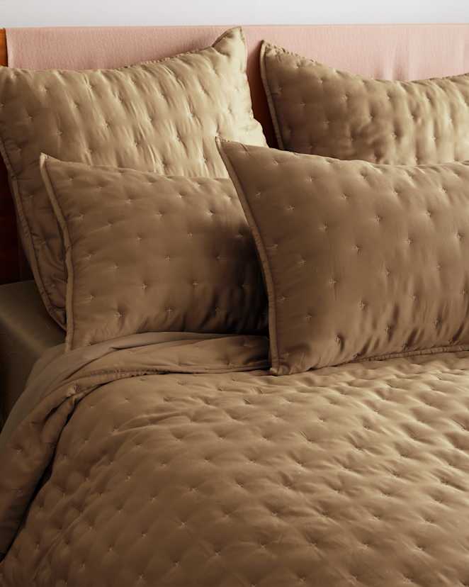 BambooQuiltSet Terracotta 928 Walnut Bamboo Dream Quilted Sham Set