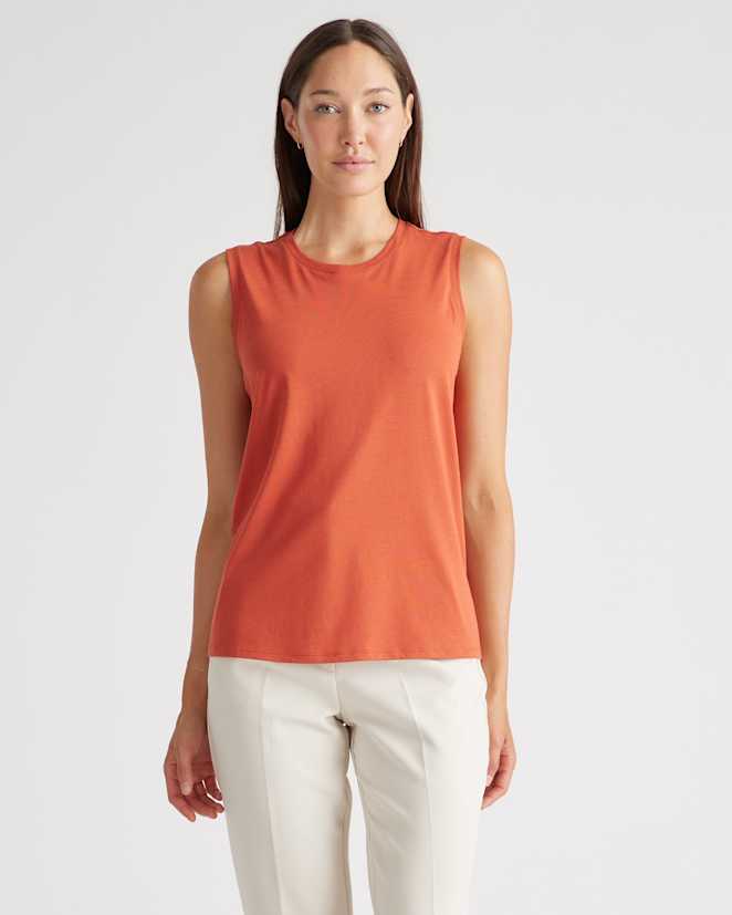 Burnt Sienna Cotton Modal Muscle Tank
