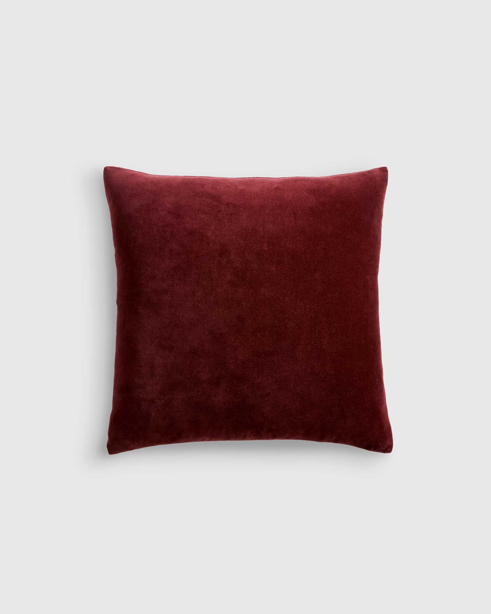Bordeaux Housse de coussin en velours de coton classique