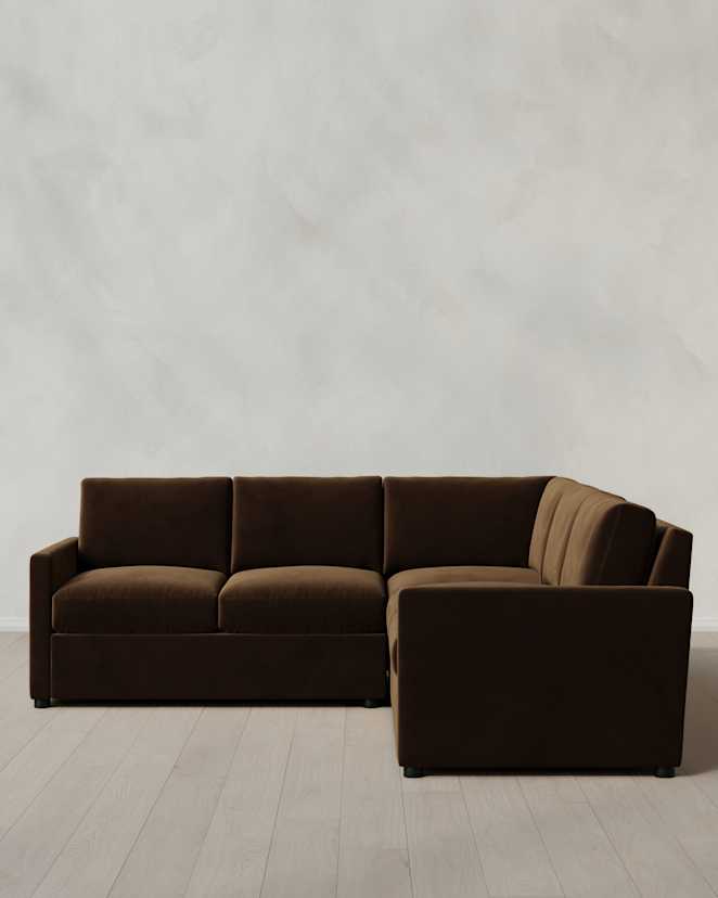 Java Brennan L Sectional in Performance Velvet