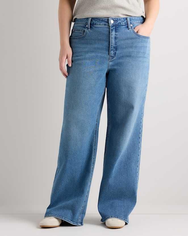 Seaside Blue Bella Stretch Wide Leg Jeans