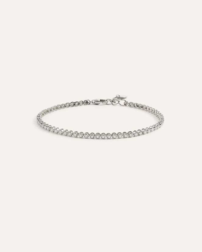 White Gold 14K Gold Diamond Petite Tennis Bracelet - 1ctw
