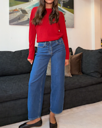 Bella Rigid Straight Jeans - PDP Video Thumbnail (Horizon Blue, 4x5)