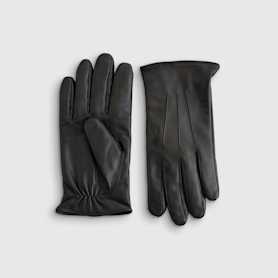 Cashmere Lined Leather Tech Blk 3-thumbnail