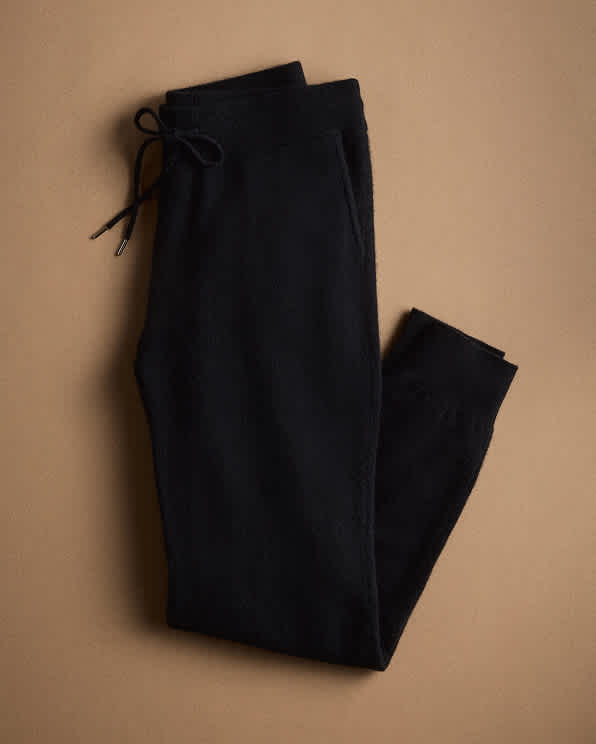 Black Mongolian Cashmere Sweatpants