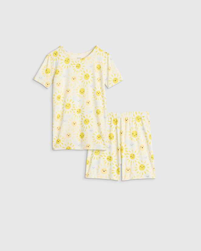 Sunshine Bamboo Short Sleeve and Shorts Pajama Set