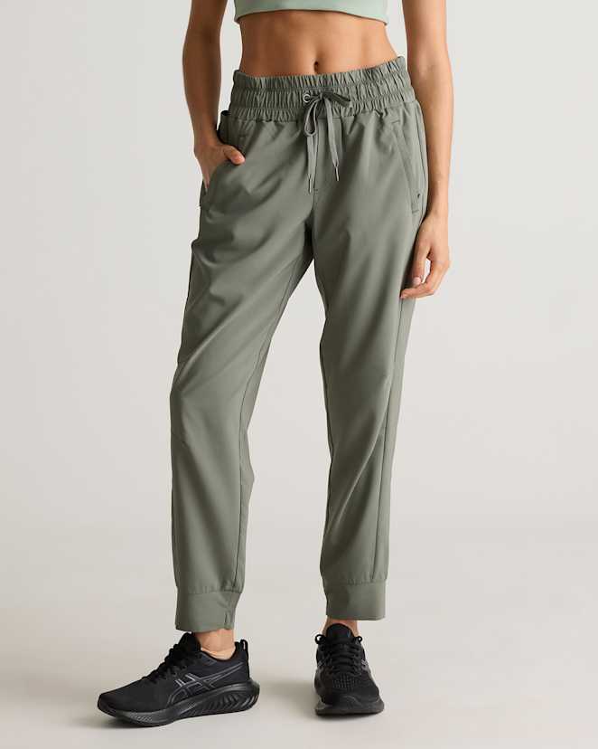 Heritage Olive Micro Ripstop Mid-Rise Hike Joggers