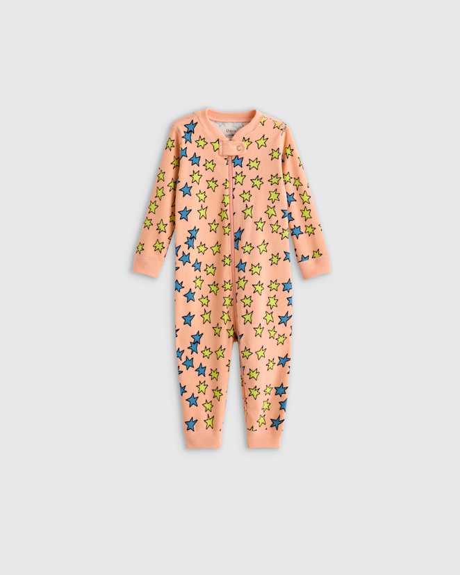 Multi Stars 100% Organic Cotton One Piece Pajama