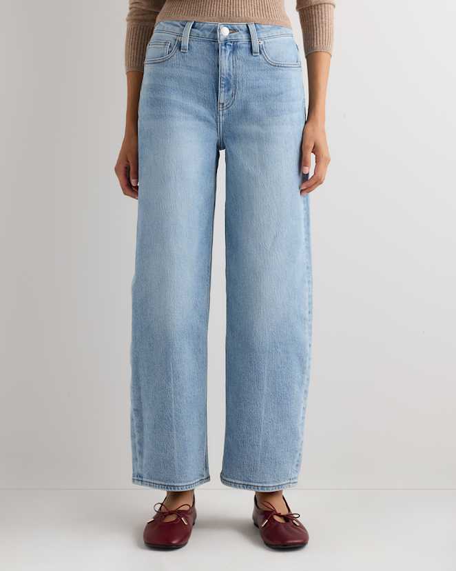 Lagoon Blue Bella Stretch Barrel Jeans