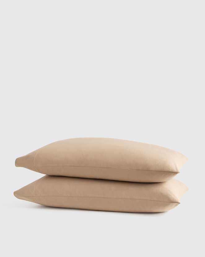 Latte Organic Jersey Pillowcase Set