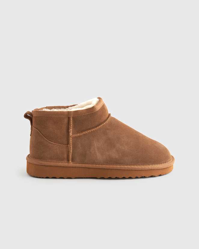 Pecan Australian Shearling Mini Boot