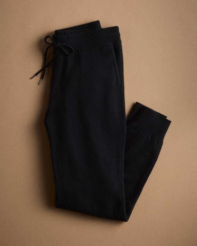 Black Mongolian Cashmere Sweatpants