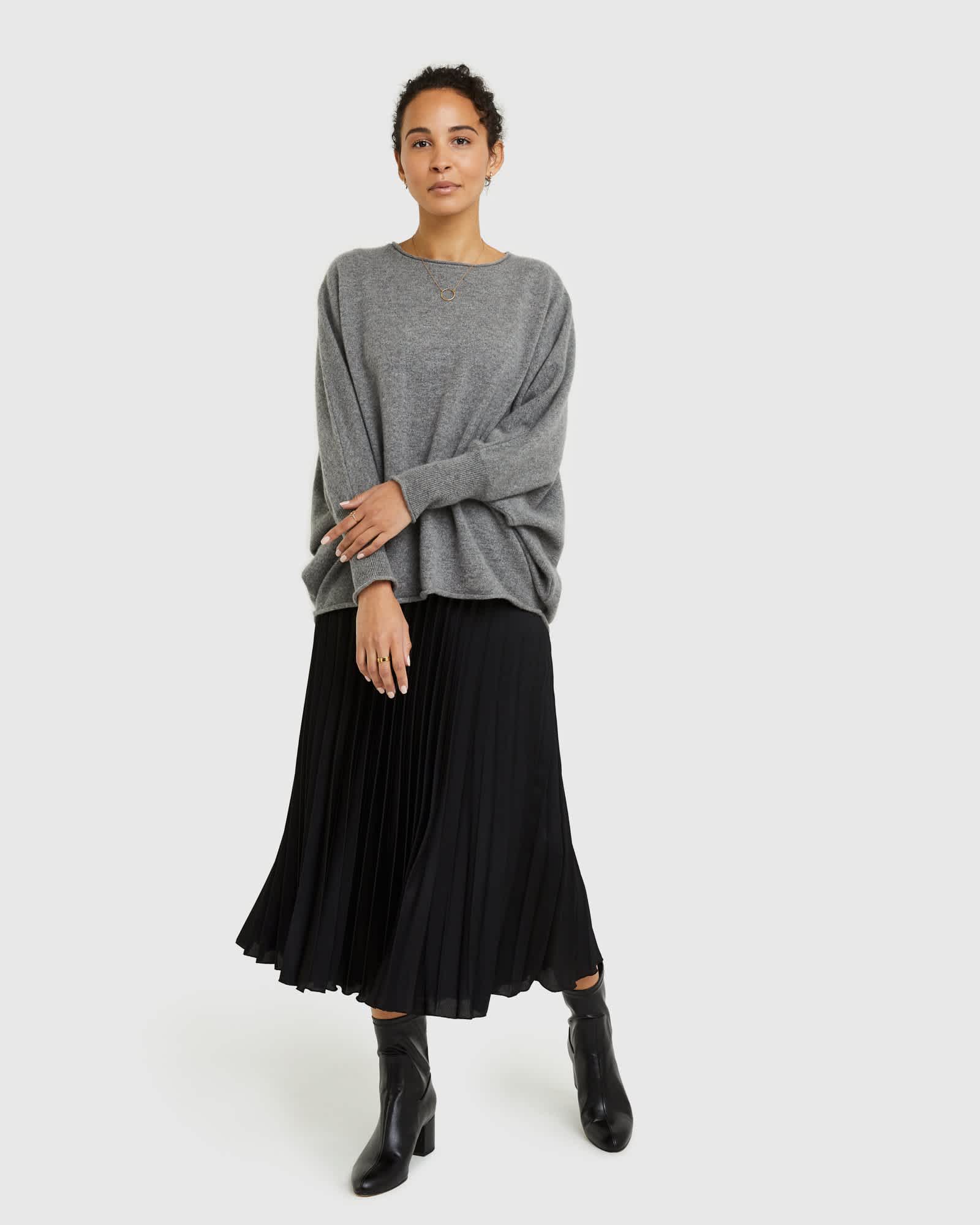 Mongolian Cashmere Batwing Sweater - 13469934059631