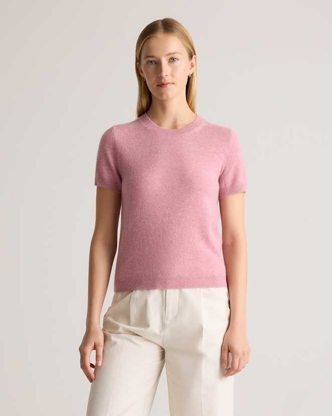Mauve Mist Mongolian Cashmere Tee