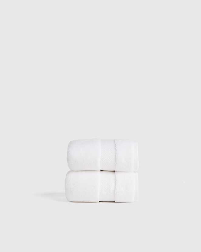 White Turkish Ultra Plush Hand Towel (Set of 2)