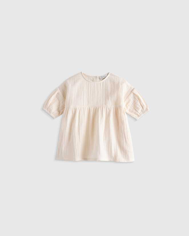 Vintage Cream 100% Organic Cotton Gauze Dress