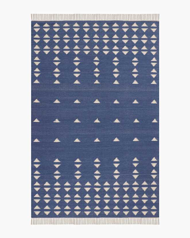 Blue Shay Wool Kilim Rug