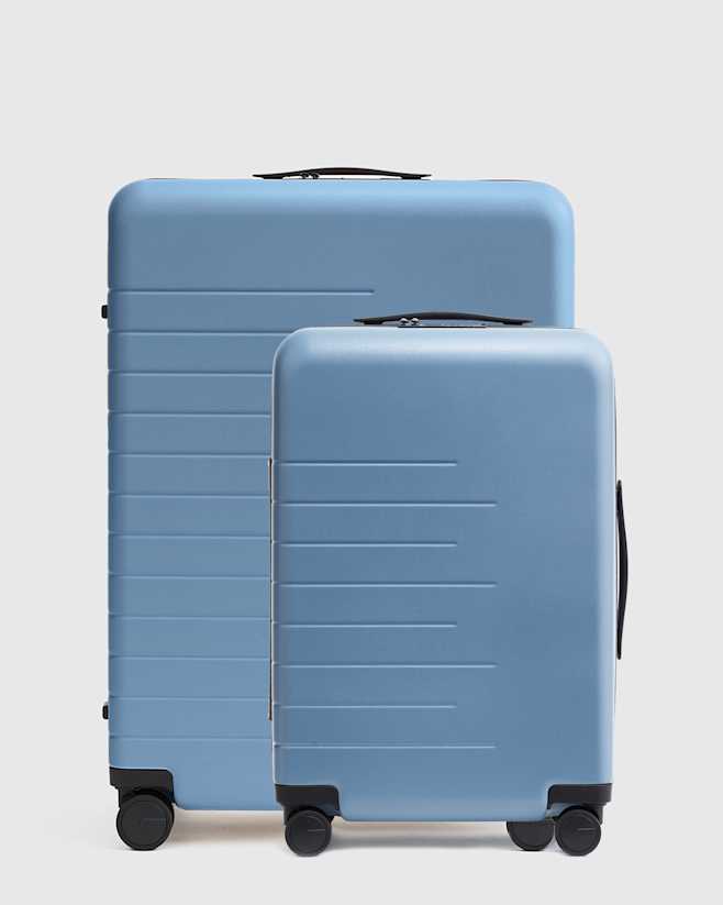 Blue Carry-On & Large Check-In Suitcase Set