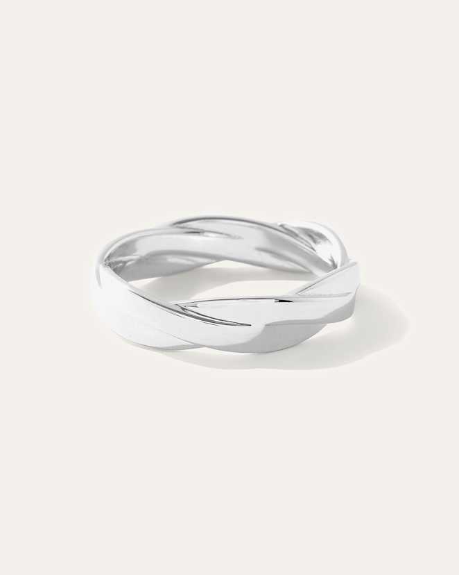 Sterling Silver Silver Twisted Cable Band