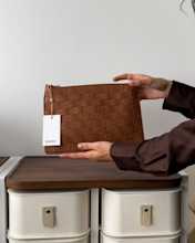 Italian Leather Handwoven Convertible Crossbody Cognac Jamie-Lee