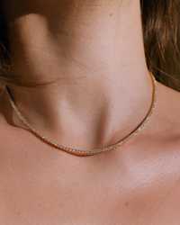 14K Gold Lab Grown Diamond Tennis Necklace - 5ctw - PDP Video Thumbnail (Yellow Gold, 4x5)