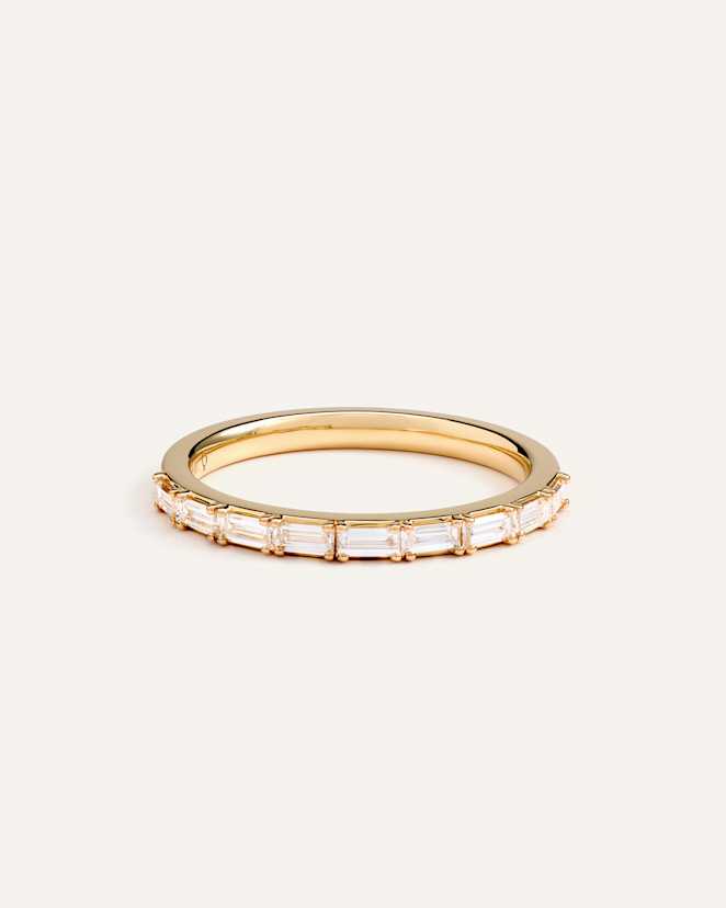 Yellow Gold 14K Gold Lab Grown Diamond Baguette Band