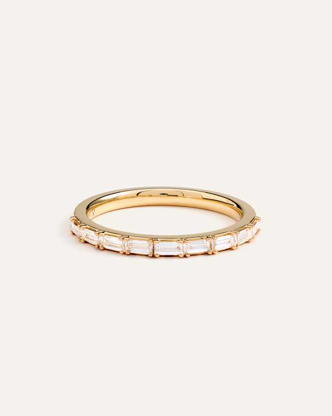 Yellow Gold 14K Gold Lab Grown Diamond Baguette Band