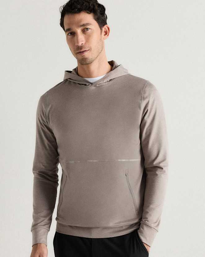 Heather Morel Grey Flowknit Performance Hoodie