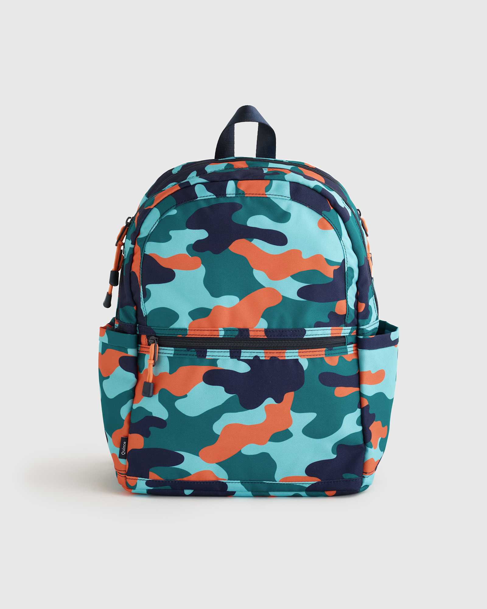 bright-camo Recycled Double Pocket Backpack