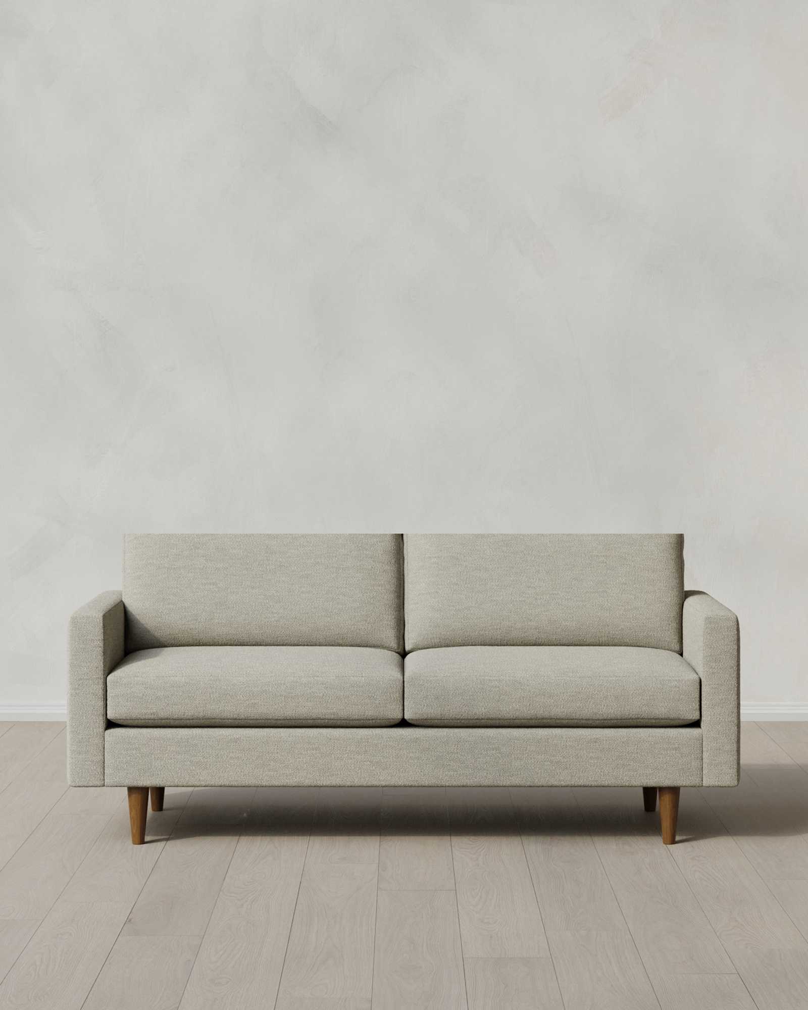 Flax Atlas Midcentury Sofa in Performance Basketweave