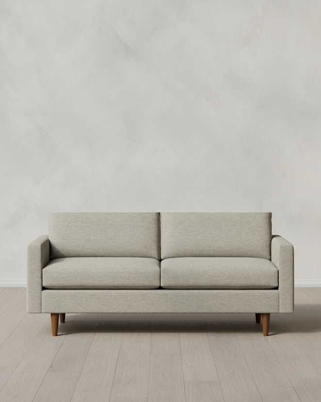 Flax Atlas Midcentury Sofa in Performance Basketweave