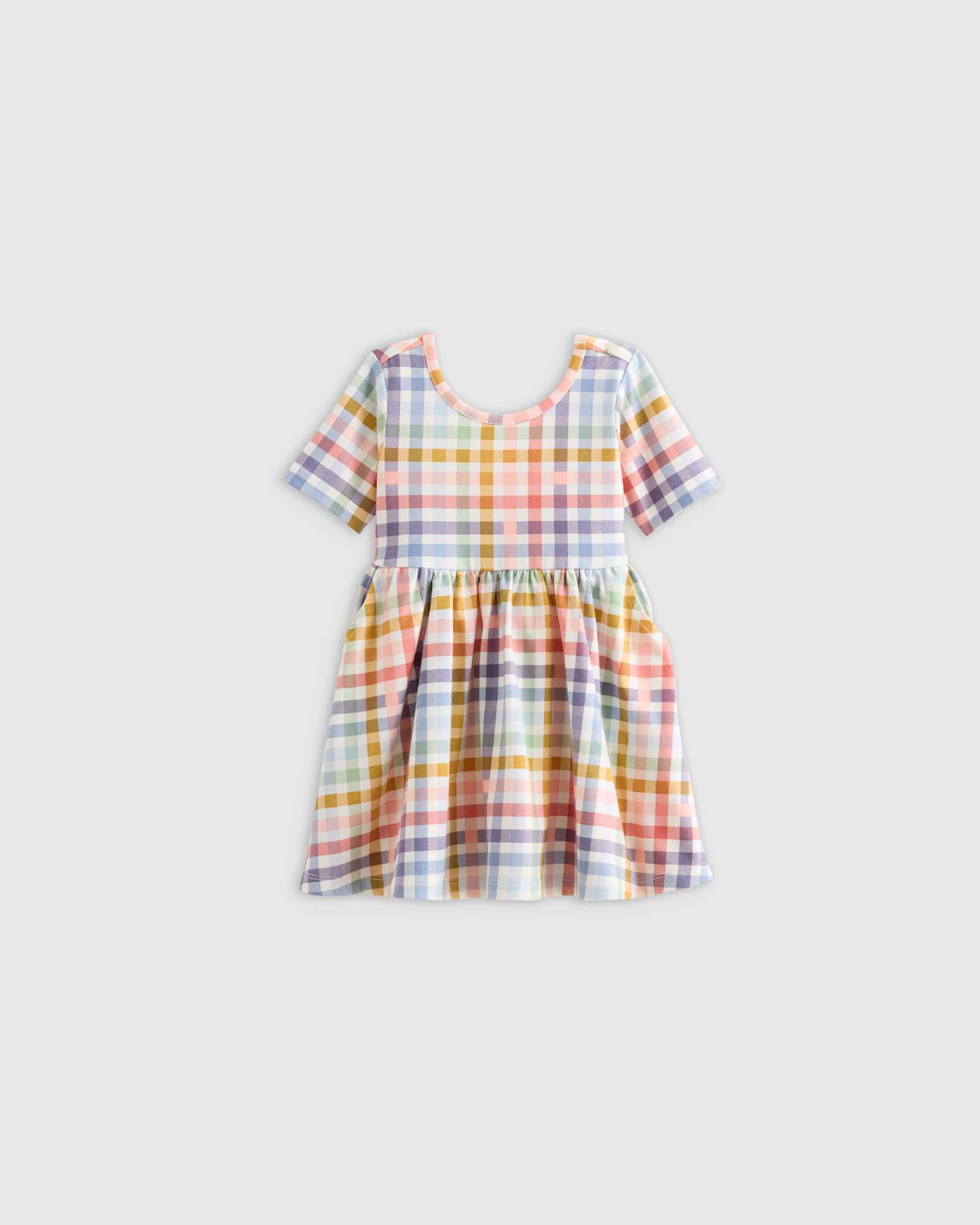 plaid Organic Cotton Skater Dress