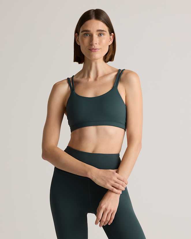 Forest Green Ultra-Form Scoop Neck Strappy Bra