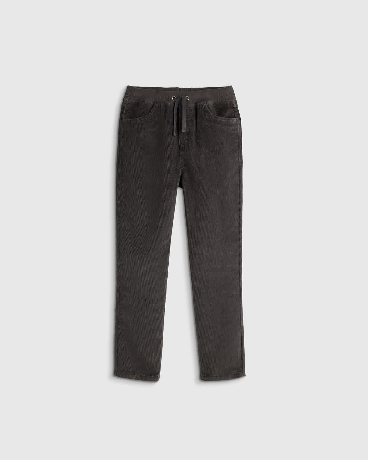 U--1086 KID Organic Stretch Corduroy Pant Dark Coal 14528 CROPPED