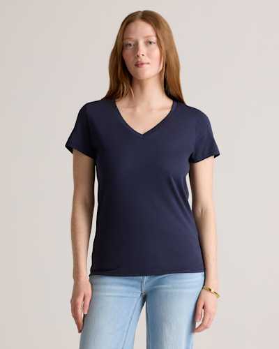 Cotton Modal V-Neck Tee Cotton Modal V-Neck Tee