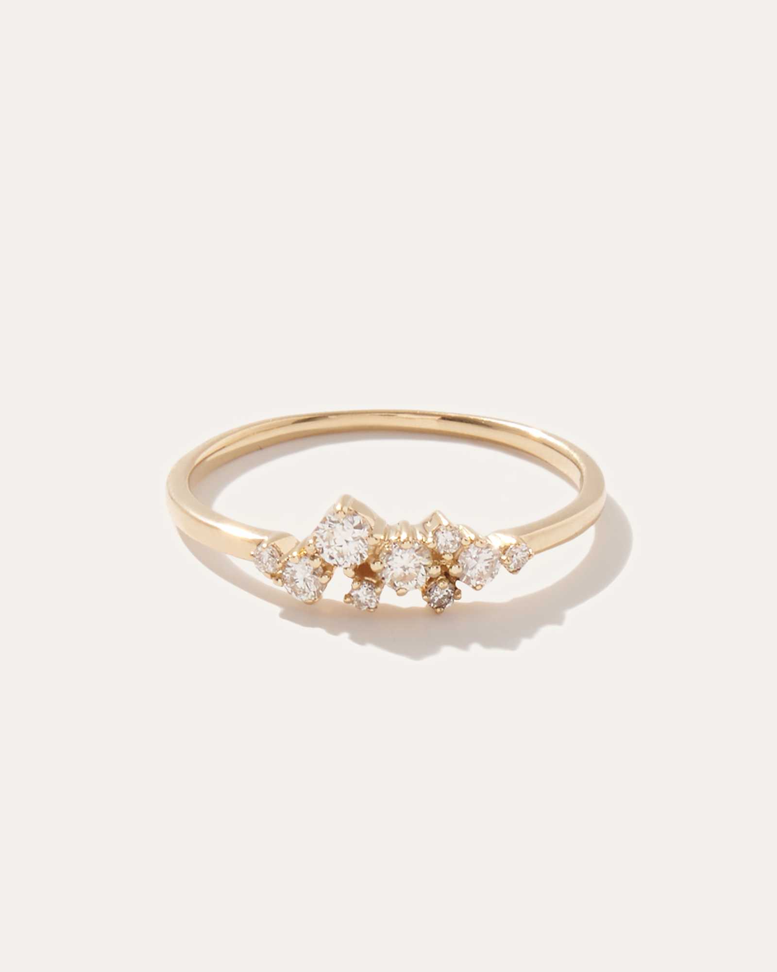 Yellow Gold 14K Gold Diamond Scatter Ring