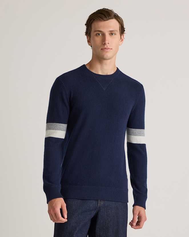 True Navy Mongolian Cashmere Sweatshirt